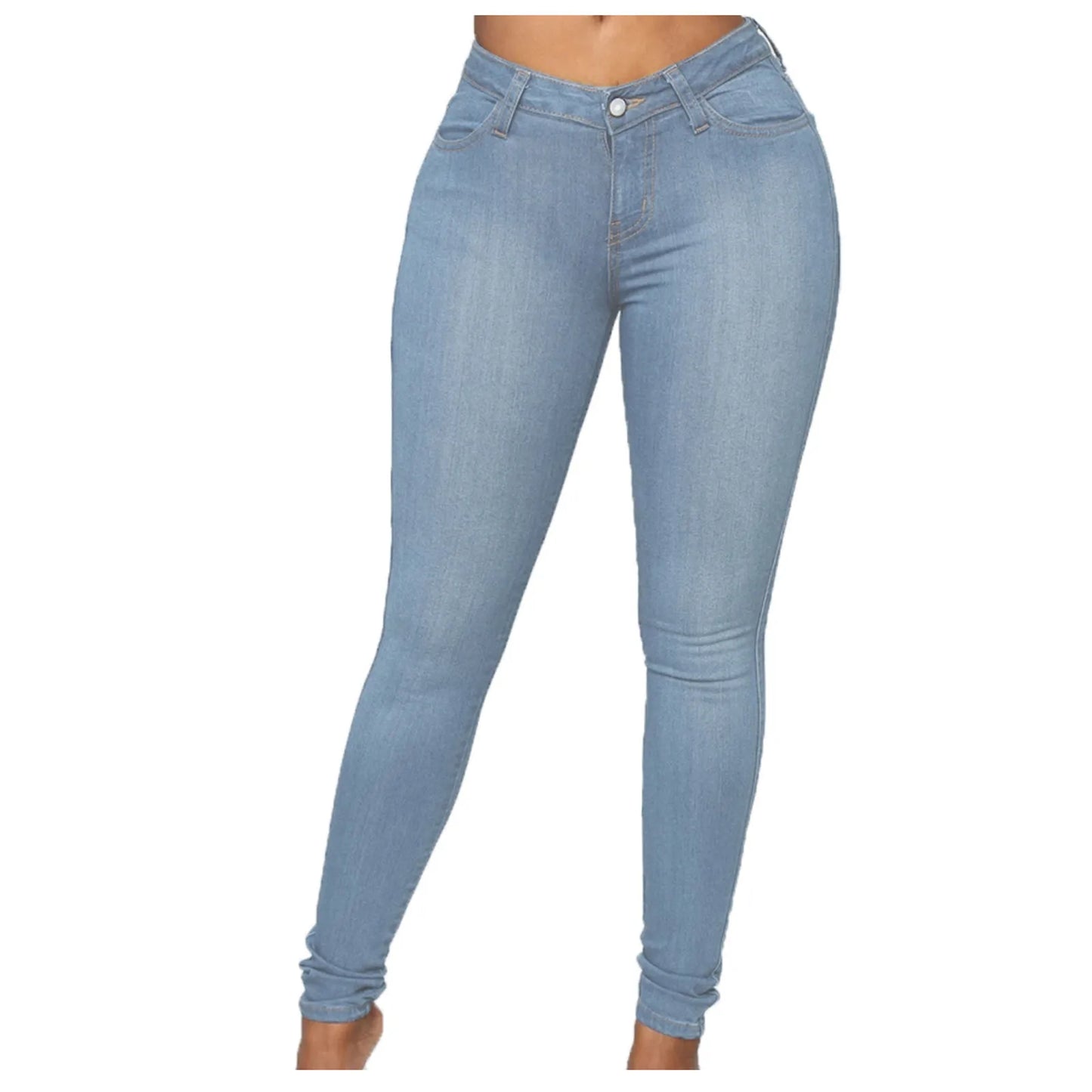 European and American Foreign Trade Cross-border Supply Slim Fashion Denim Trousers for Women