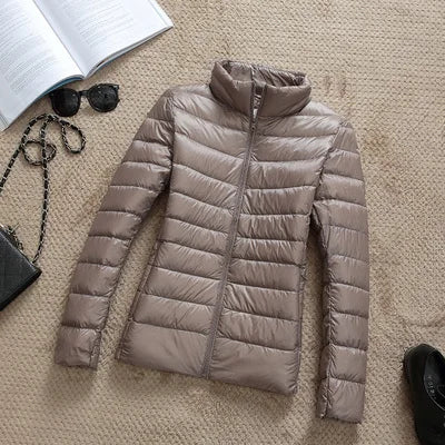 2024 New Casual 90% Ultra Light White Duck Down Jacket Women Autumn Winter Warm Coat Lady Plus Size Jackets Female Hooded Parka