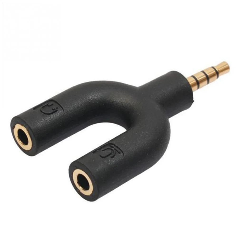 3,5mm Stereo Y Splitter Audio Stecker auf 2 Weibliche Mic Headset Jack Stecker Adapter Neu