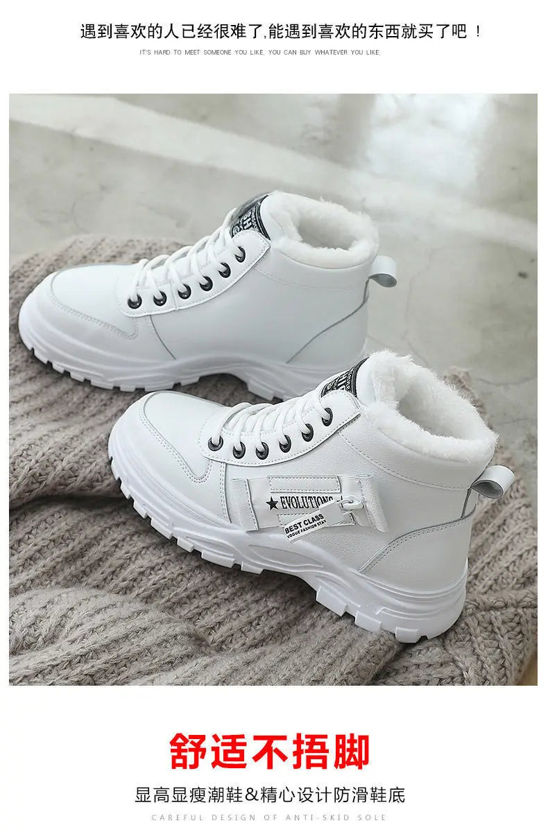 Winter Ladies Shoes  Lace up Women Sneakers Snow Ankle Boots Waterproof Warm Platform Botas woman footwear botas de mujer