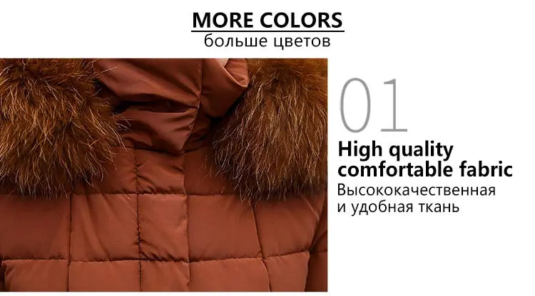 Women's Winter Warm Casual Fashion Long Hooded Jacket Down Jacket