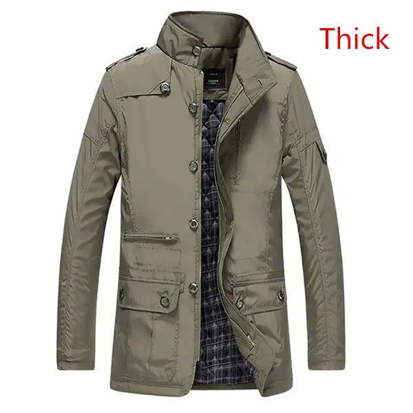 2025 Winter Men Jackets and Coats Leisure Windproof Thick Warm Jacket Men's Long Trench Coat Parka Clothing Drop Shipping