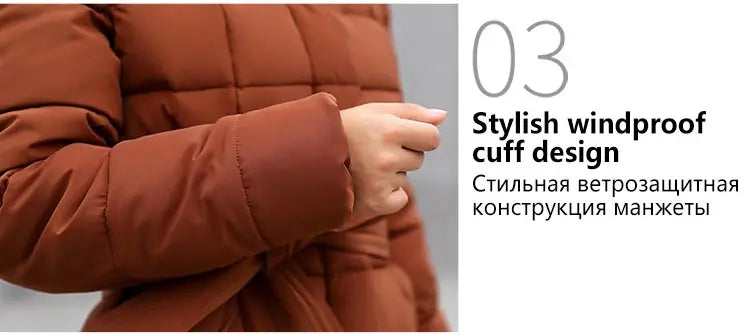 Women's Winter Warm Casual Fashion Long Hooded Jacket Down Jacket