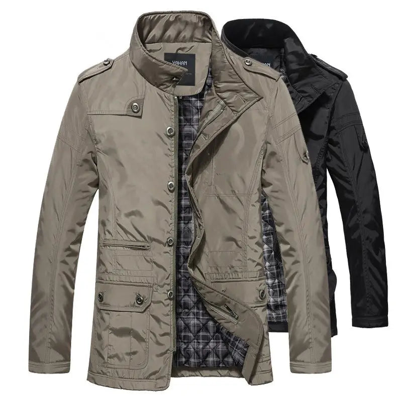 2025 Winter Men Jackets and Coats Leisure Windproof Thick Warm Jacket Men's Long Trench Coat Parka Clothing Drop Shipping
