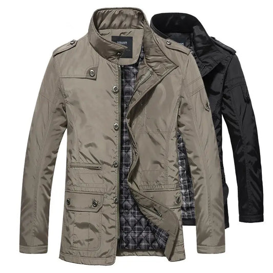 2025 Winter Men Jackets and Coats Leisure Windproof Thick Warm Jacket Men's Long Trench Coat Parka Clothing Drop Shipping