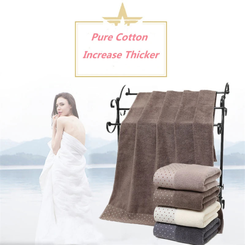 Pure Cotton Towel Super Absorbent Large Towels 35X75cm Thick Soft Bathroom Towels Comfortable Bath Towels
