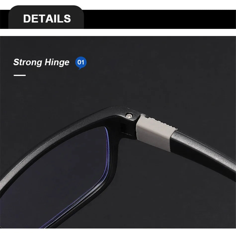 Reading Glasses For Men Women Sports Anti-blue Light Reading Eyewear Black Red TR90 Frame Presbyopia Eyeglasses +100 to+400