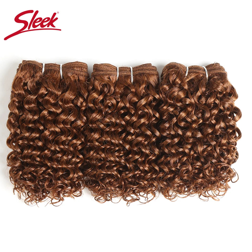 Sleek Indian Jerry Curly P1B/30# P4/30# Human Hair Double Drawn Red 99J Brown 2# Burg# 30# Remy Bundles Hair Extension 3Pcs Lot