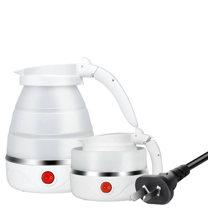 Travelling Folding Kettle Electric Silicone Water Kettles Mini 600ml  Portable Collapsible Tea Kettle