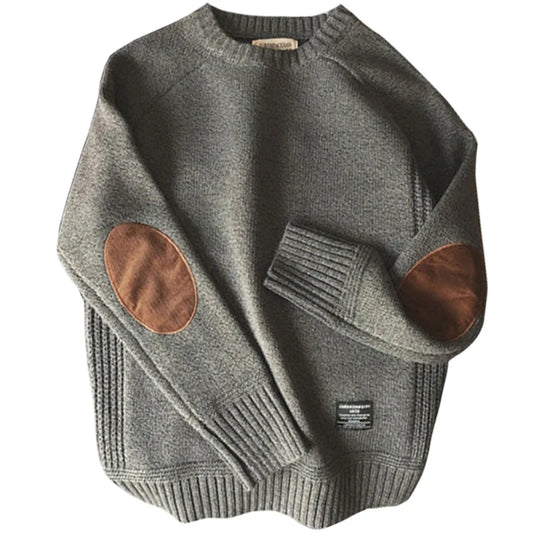 2025 New Men Pullover Sweater Autumn Fashion Casual Loose Thick O Neck Wool Knitted Oversize Harajuku Streetwear Knitwear M-5Xl