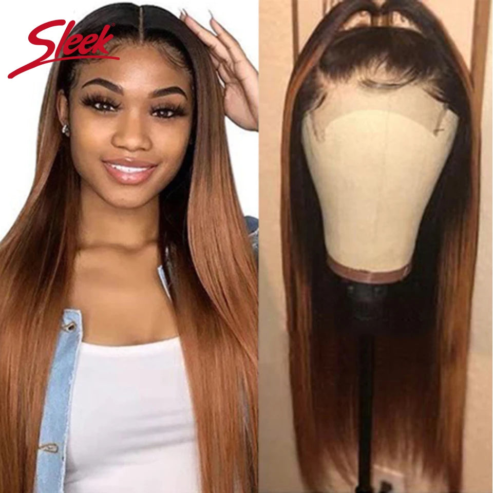 Sleek Red 99J Colored T1B/99J Wig 13*4*1 T Part Lace Front Part Brazilian Straight 22 Inches Human Hair Wigs Natural Remy Hair