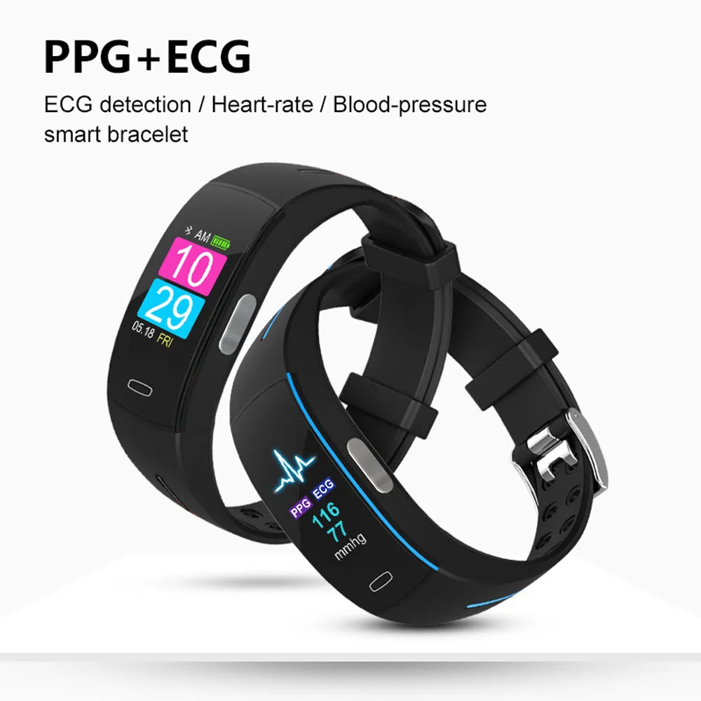 ECG+PPG Smart Bracelet Men Heart Rate Blood Pressure Oxygen Monitoring Healthy Smart Band IP67 Waterproof Sport Fitness Watch
