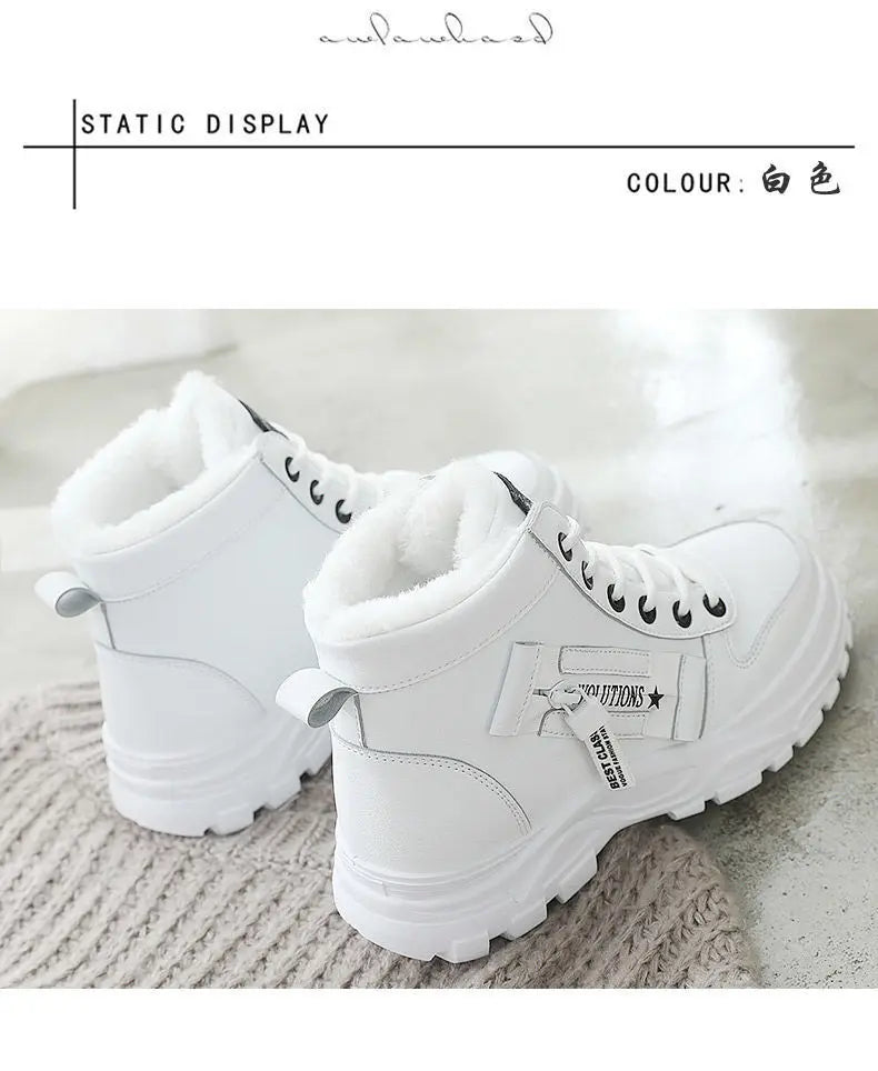 Winter Ladies Shoes  Lace up Women Sneakers Snow Ankle Boots Waterproof Warm Platform Botas woman footwear botas de mujer