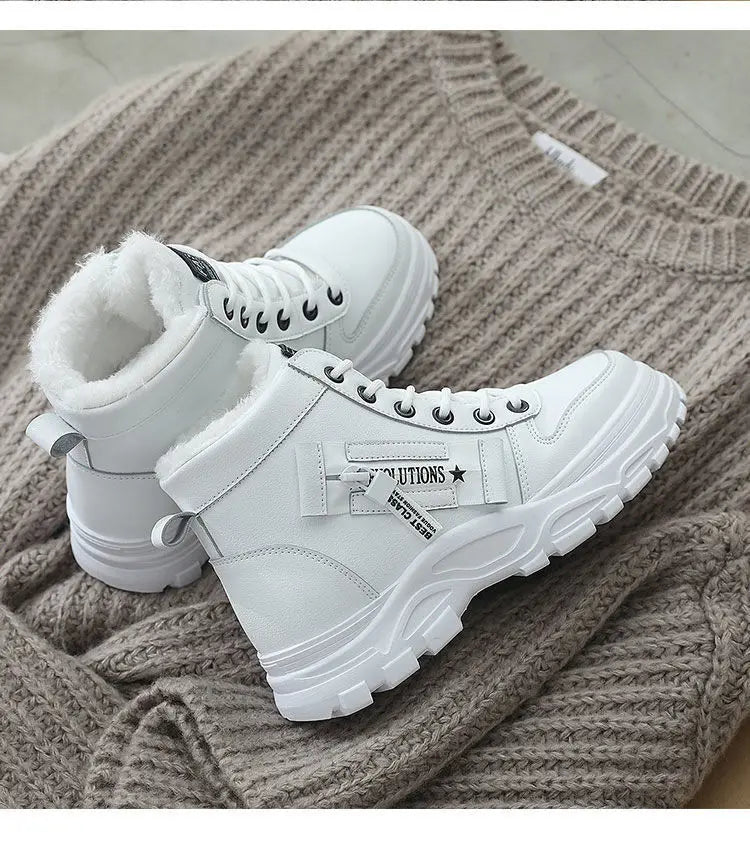 Winter Ladies Shoes  Lace up Women Sneakers Snow Ankle Boots Waterproof Warm Platform Botas woman footwear botas de mujer