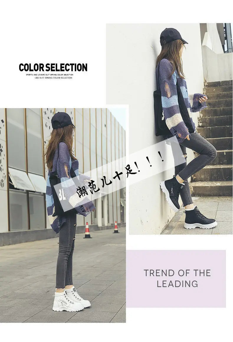 Winter Ladies Shoes  Lace up Women Sneakers Snow Ankle Boots Waterproof Warm Platform Botas woman footwear botas de mujer