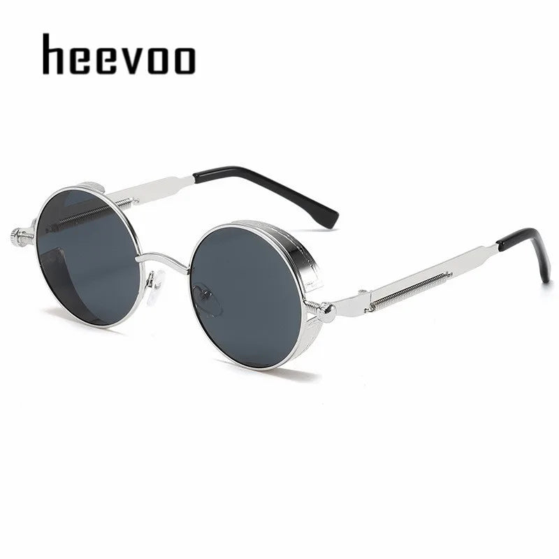 Metal Steampunk Sunglasses Men Women Fashion Round Glasses Brand Designer Vintage Sun Glasses High Quality Oculos de sol UV400