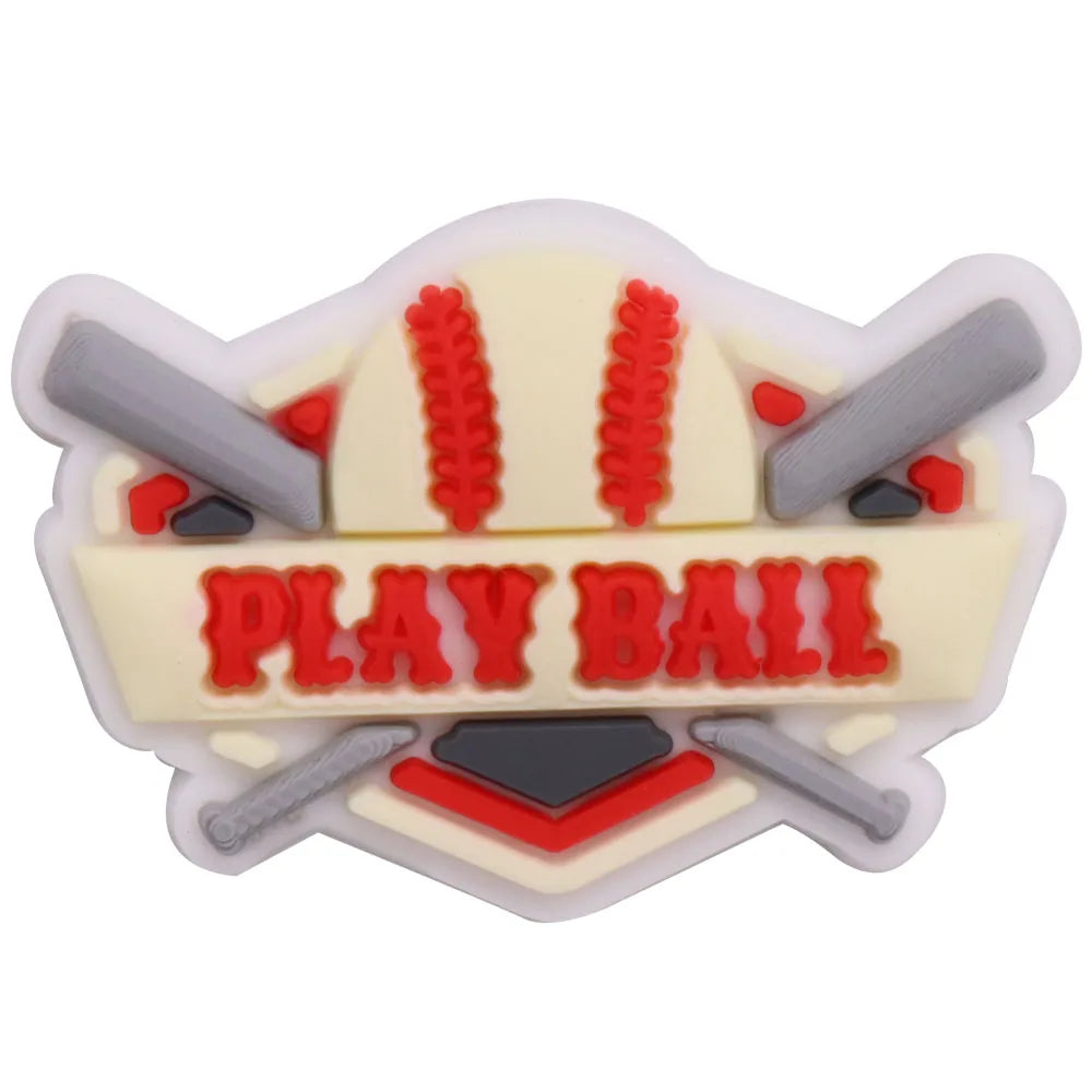 1-9PCS Sport Love Badminton Maniac PVC Shoe Charms For Clogs Pins Fit Wristbands Garden Shoes Button Decorations Kid Gift