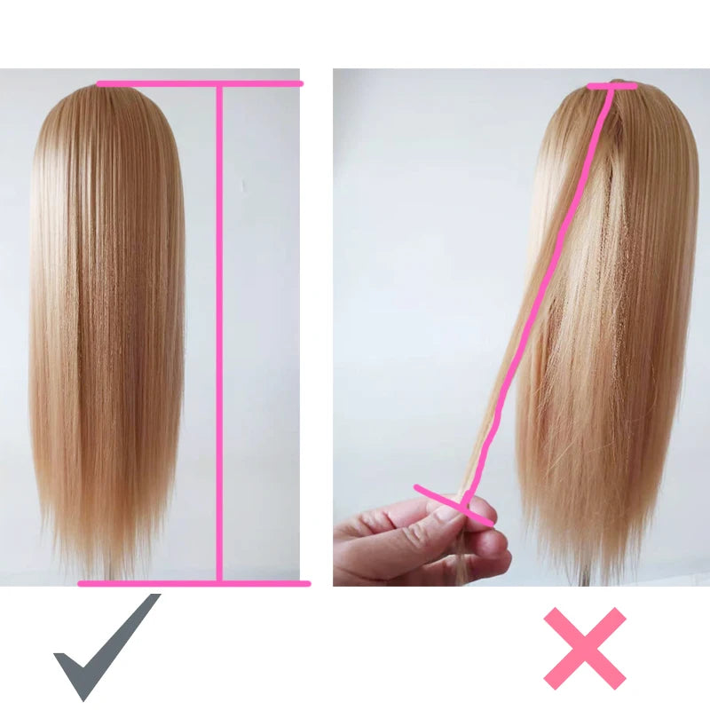 Wig Stand with Head Canvas Wig Mannequin Head for Hairstyle Display Making Wig Head Wig Supports Holder