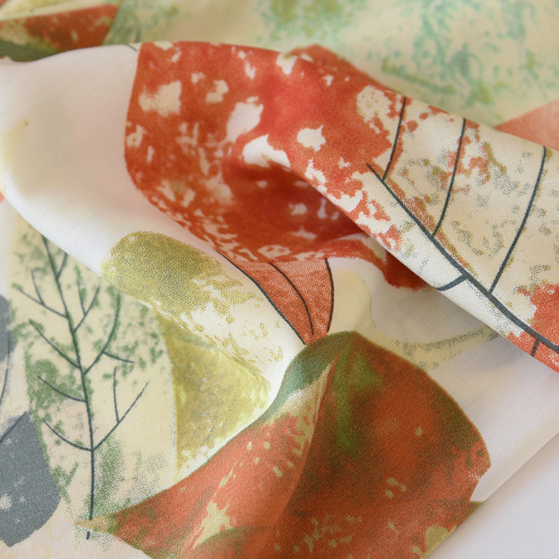 New Spring And Summer Ladies Pajamas Two-piece Viscose Long-sleeved Trousers Big Flower Cardigan Comfortable Home Service Set