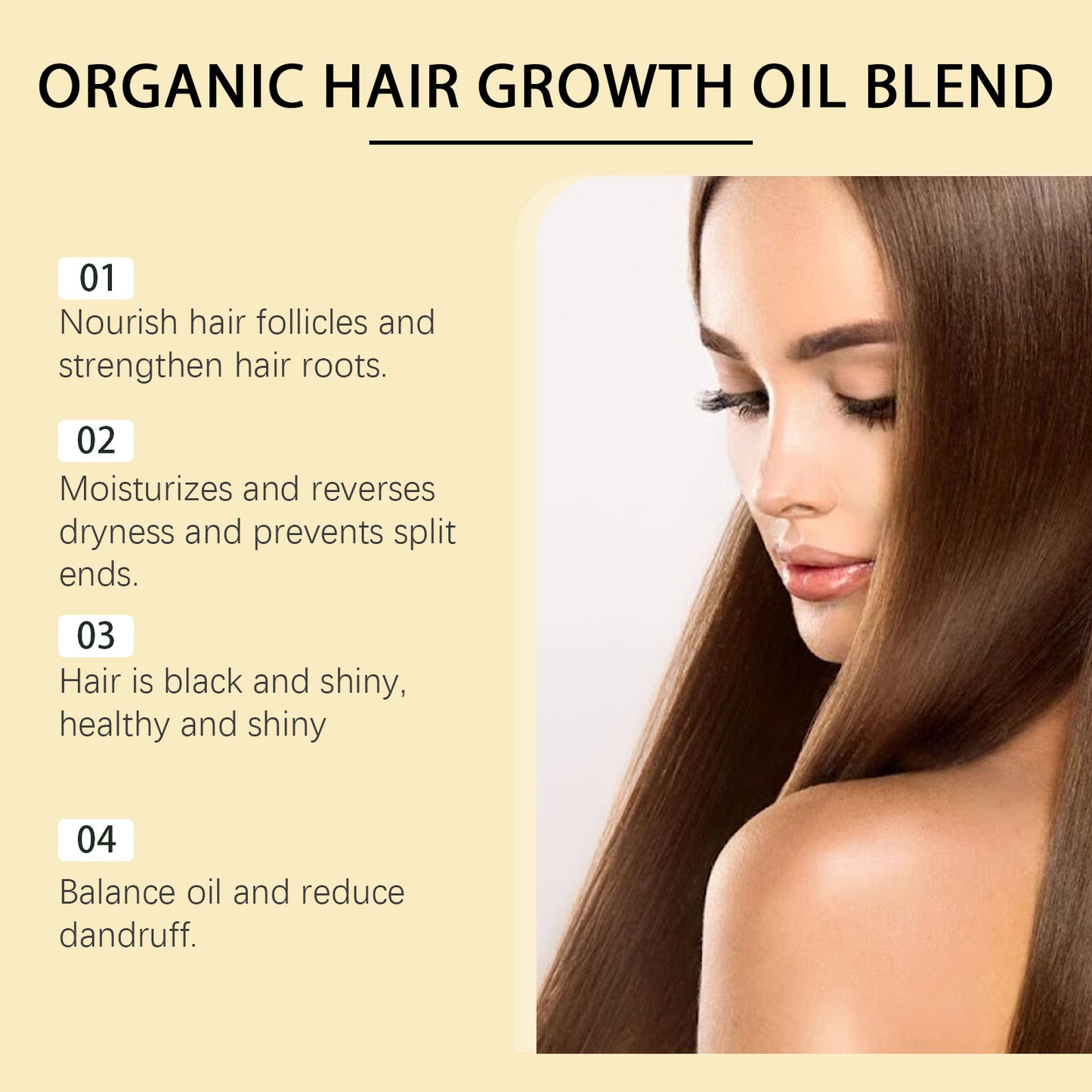 Hydrating Hair Oil Deeply Nourish Hair Enhance Hair Gloss Prevent Breakage Anti-Static Tames Frizz Moisturizing Hair Serum Oil
