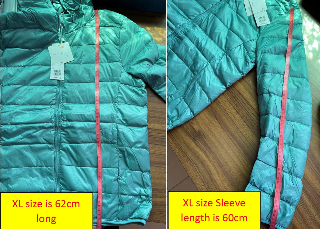 2024 New Casual 90% Ultra Light White Duck Down Jacket Women Autumn Winter Warm Coat Lady Plus Size Jackets Female Hooded Parka