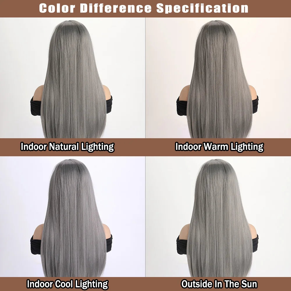 26Inch Colour Wig Long Straight Synthetic Wig for Women Fashion Wig for for Daily Halloween   Costume Party Cosplay ﻿