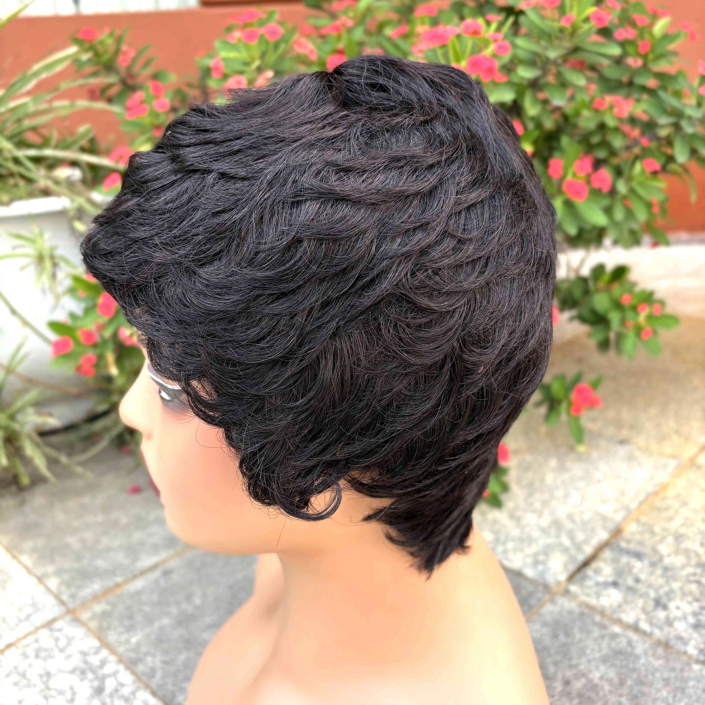 Short Full Machine Made Highlight Pixie Cut Wigs Human Hair Wigs  Colored Bob Wig Brazilian Remy Hair Wigs for Black Women