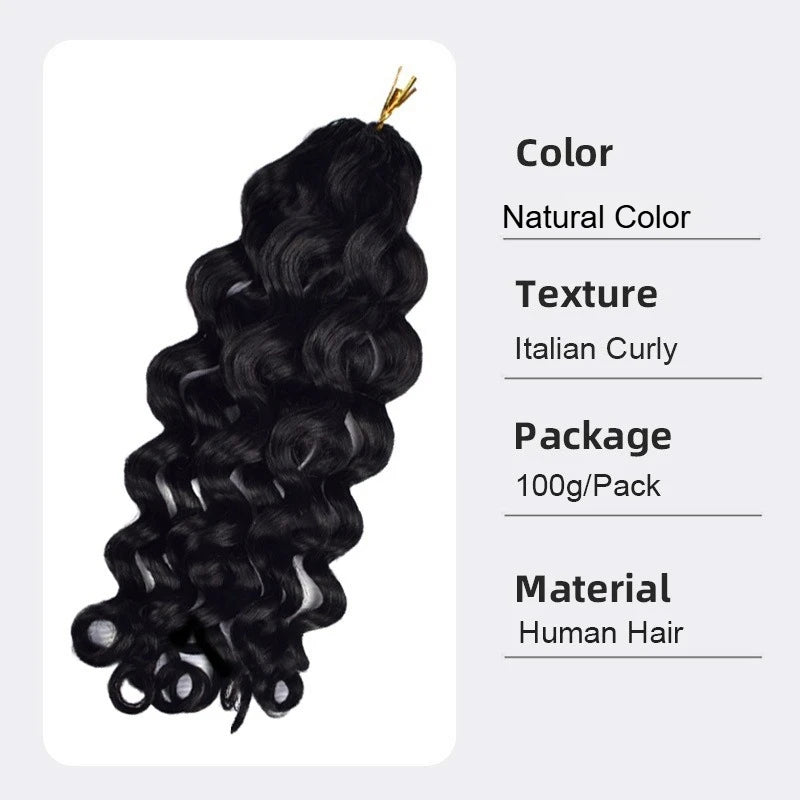 Crochet Knitted Hair Natural Color Multi Curvature Collection Human Hair Brazilian Virgin Remy Full Hand Weaving Natural Color