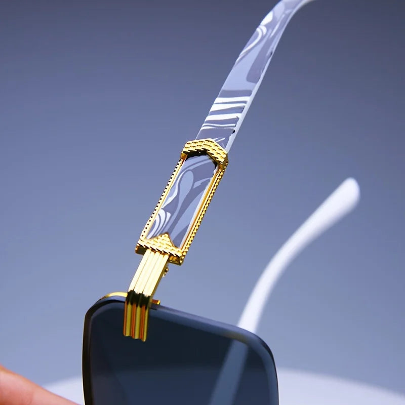 Fashion Rimless Sunglasses Men Women Populare Frameless Sun Glasses Male Female Classic Small Square Summer Traveling Shades