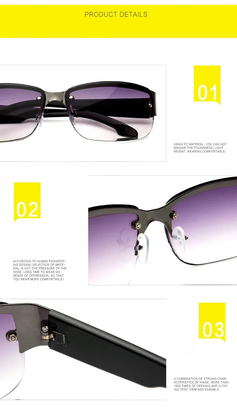 Fishing Sunglasses Square Frame Classic Men's Driving Sun Glasses Outdoor Sports Hiking Hunting Cycling Travel Equipment