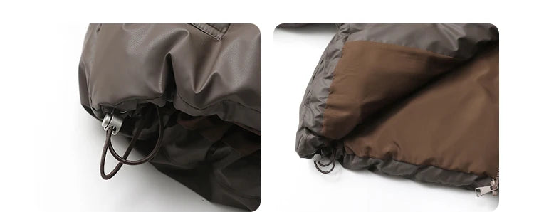 CHIC VEN Women Down Coats Solid Sports Casual Stand Collar PU 90 White Duck Down Ladies Down Jacket Autumn Winter 2025 Clothing