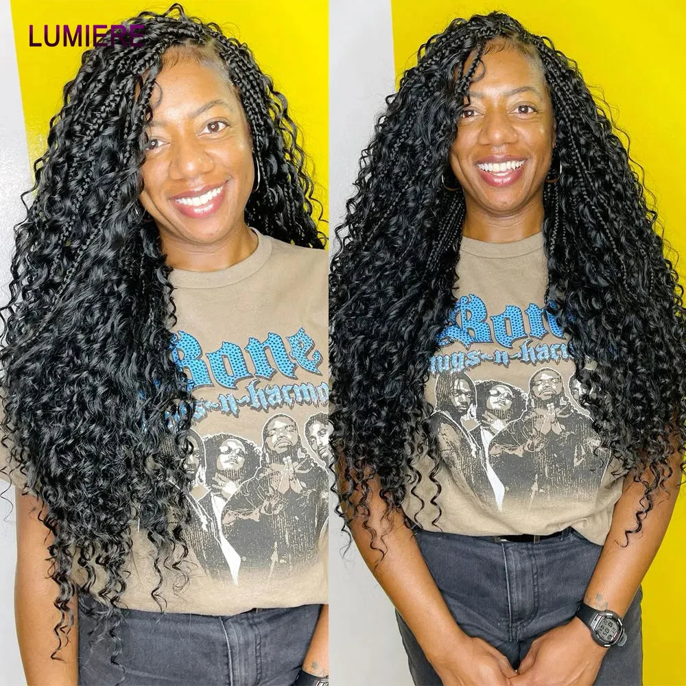 Deep Curly Wave Boho Braids Hair Bulk Braiding Hair Water 100% Human Hair Unprocessed Bulk Hair No Weft Bundle Hair For Braiding