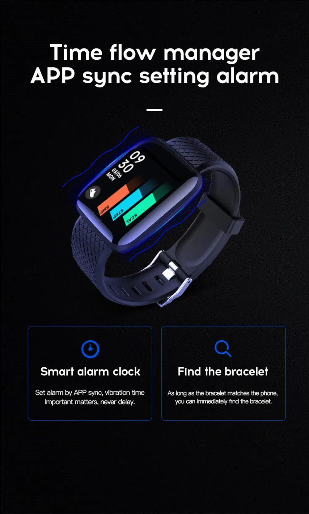 2024 New For Multifunction Smart Watch Kid Men Woman Message Remind Music Control Sport Step Calories 116 Smartwatch Alarm Clock