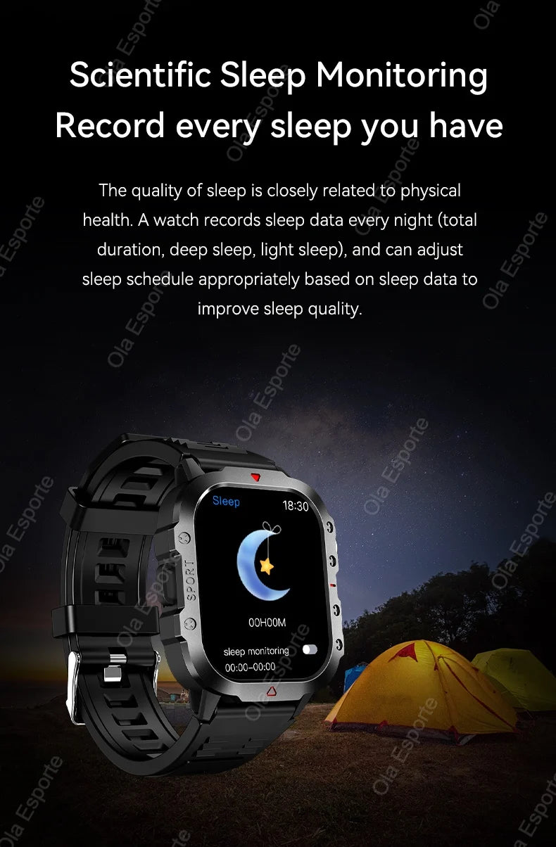 Outdoor Sports Smartwatch New 2025 2.01 inch HD Screen LED Flashlight Bluetooth Talking Smart Watch for Men Women Holiday Gift