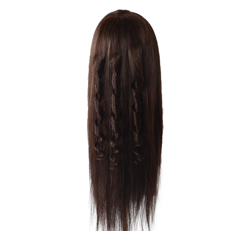 85%Real Hair Doll Head For Hairstyle Hairdressing Professional Mannequin Head Styling To Practice Hot Curl Iron Straighten