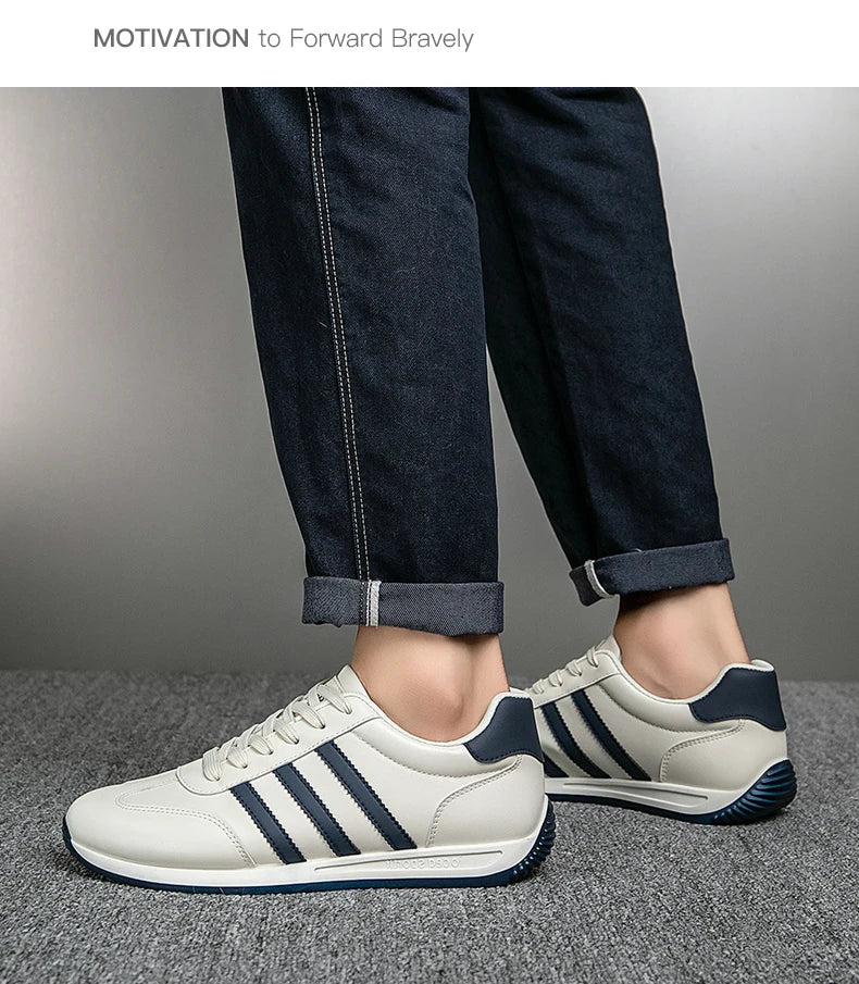 2025Summer Fashion Comfortable Classic New High-Quality Leather Agan Shoes Men's Sneakers Three Colors39-44