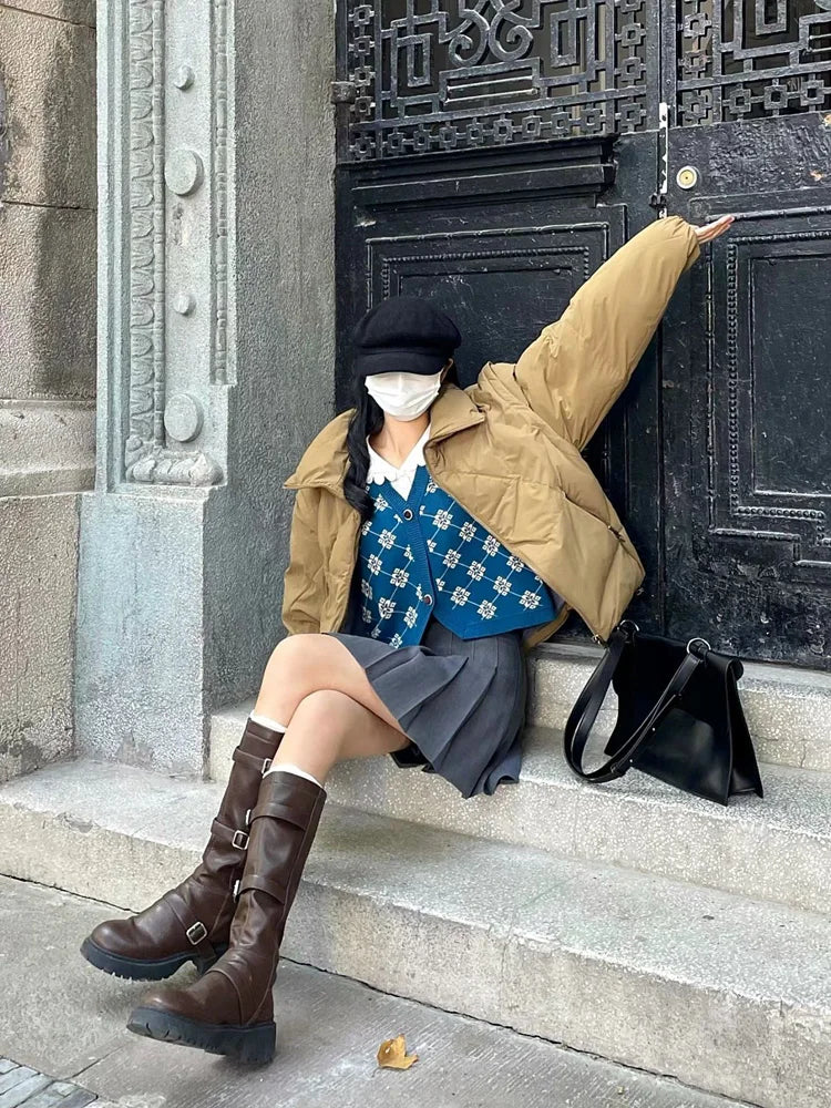 2025 New Women's Thi Heel Western Cowboy Knight Boots Winter over Knee Vintage Mermaid Long Tube  Boots Faionable