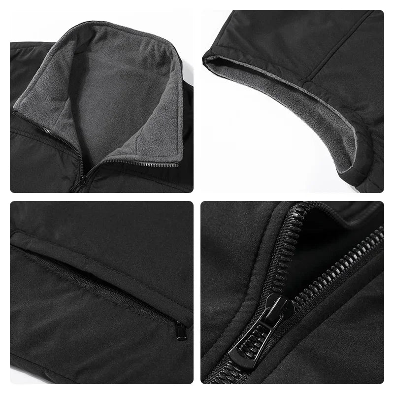 Men 2025 Autumn New Thick Sleeveless Vest Jacket WaistCoat Men's Winter Casual Warm Vests Sleeveless Outwear Fleece Jacket 5XL