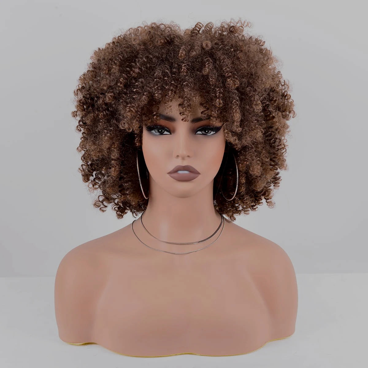 Synthetic Afro Kinky Curly Wigs for Women Kinky Curly Hair Wig, Short Full Wig Afro Bomb Curly Hair for Daily Party Use