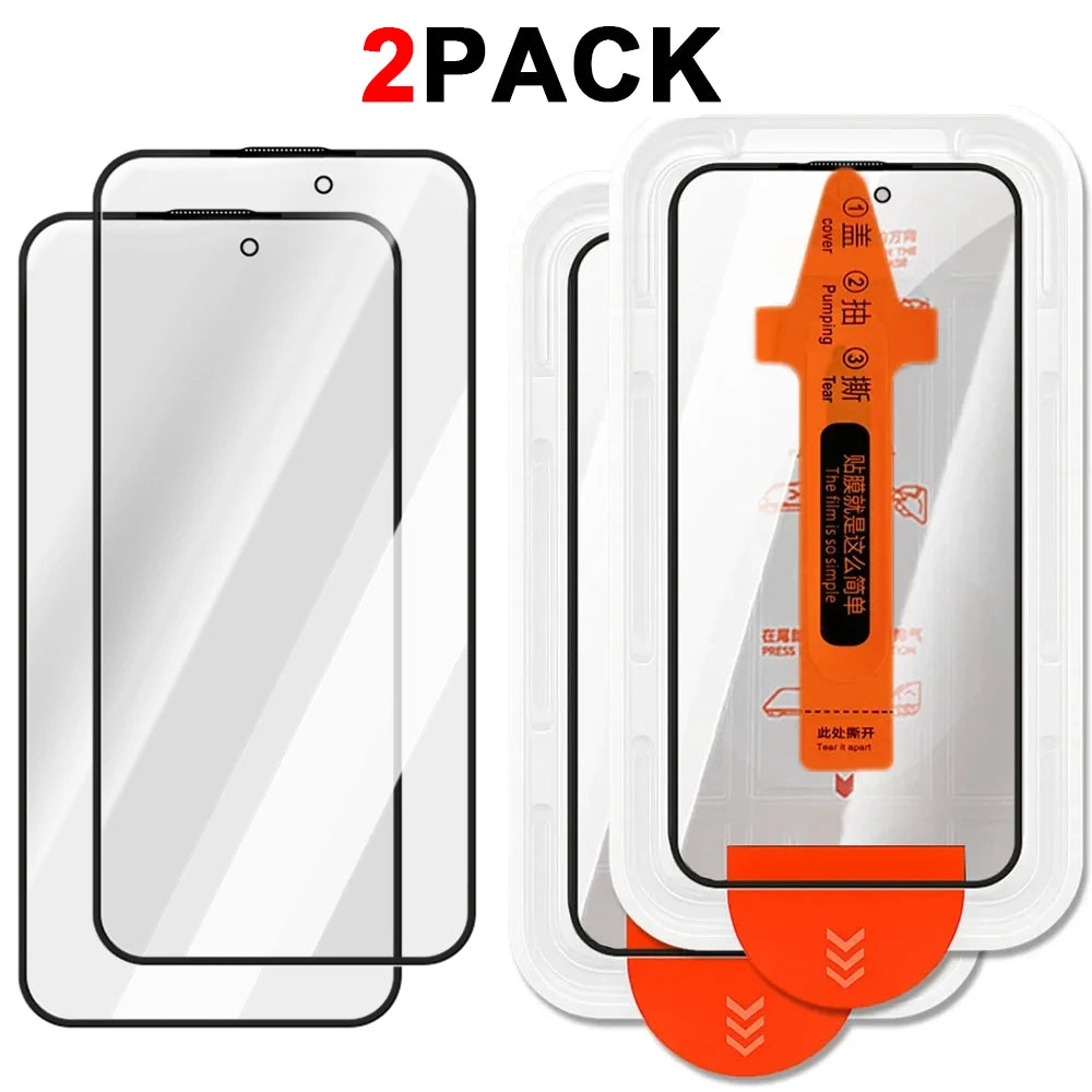 Dust Free Easy Installation Screen Protector For iPhone 17 16 Pro Max/17 Pro/17 Air 16 Plus HD Tempered Glass Anti-scratch Films