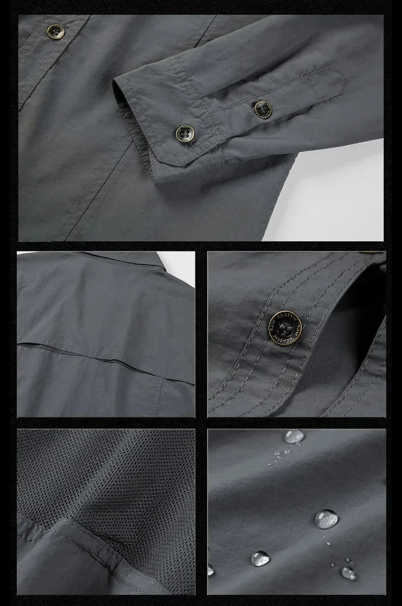 Spring and Autumn Men's New Style Lightweight Breathable shirt tactical multifunctional shirt outdoor long sleeved work shirts