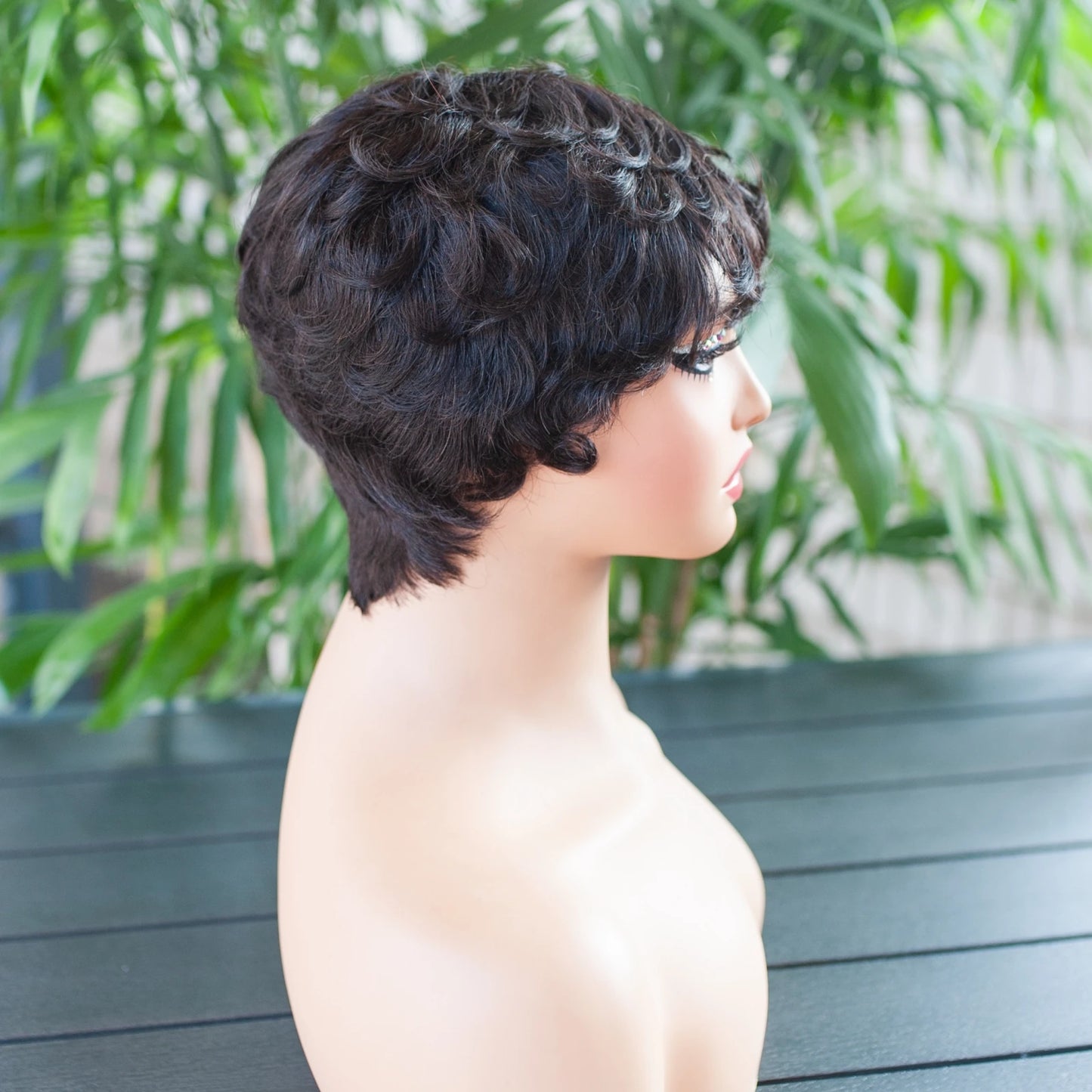 150% Density Short Pixie Cut Wigs Human Hair Wigs Full Machine Made 100% Brazilian Remy Fumi Hair Wig Bob Wigs for Black Women