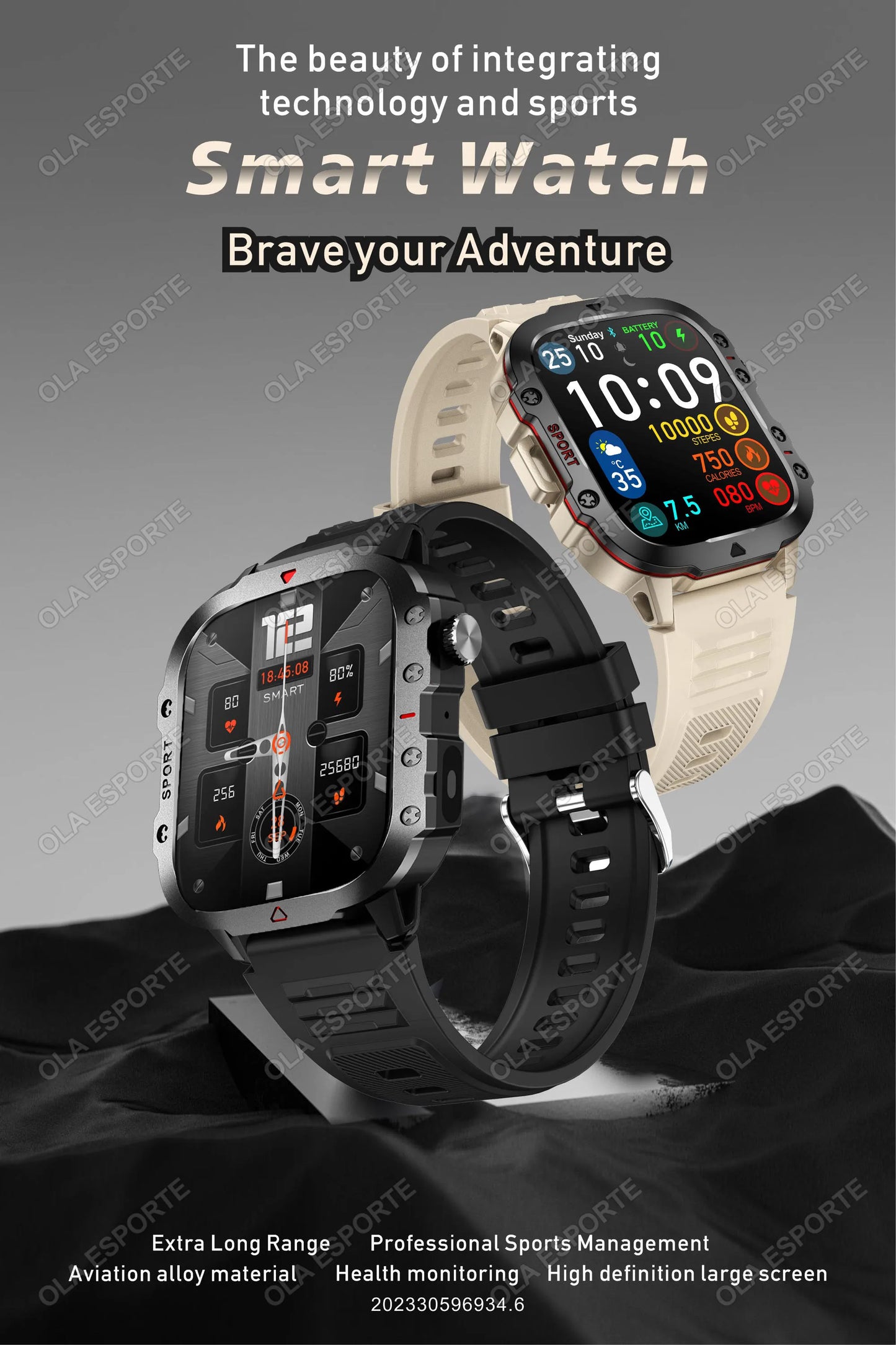 Outdoor Sports Smartwatch New 2025 2.01 inch HD Screen LED Flashlight Bluetooth Talking Smart Watch for Men Women Holiday Gift