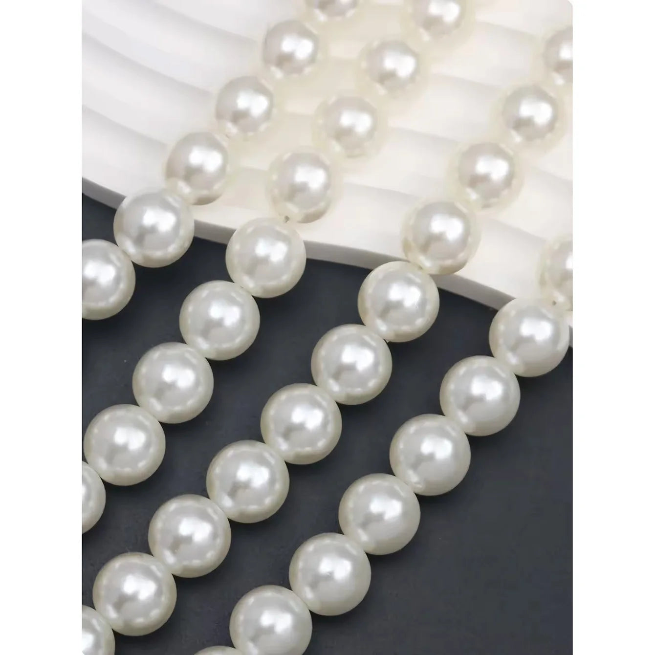 1 Pcs Pearl Purse Chain Strap Pearl Bag Chains Decorations White,12mm Imitation Pearl Bead Bag Chain Short Strap