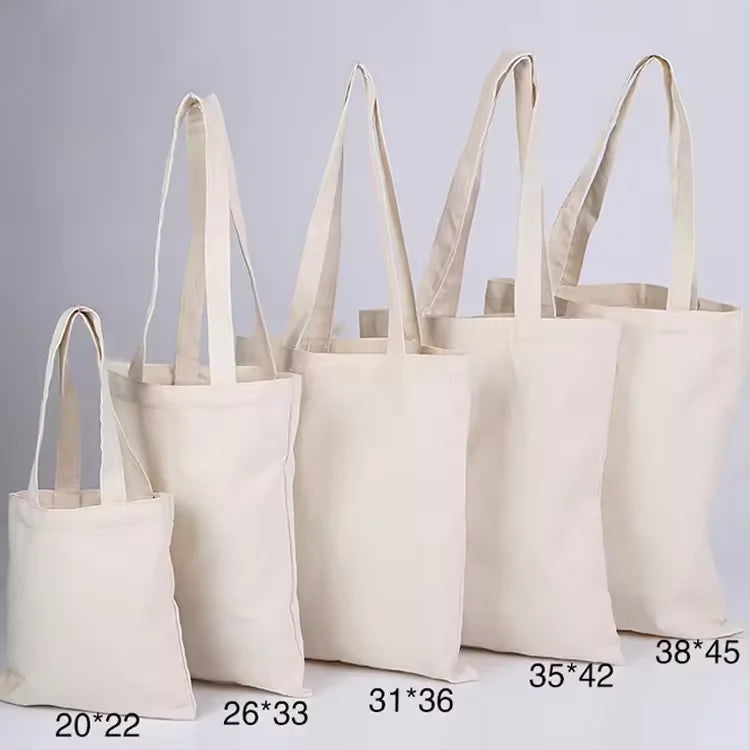 Wholesale Custom 50pcs/Lot Reusable Cotton Grocery Shopping Bags Printed logo High capacity Canvas Tote Bag
