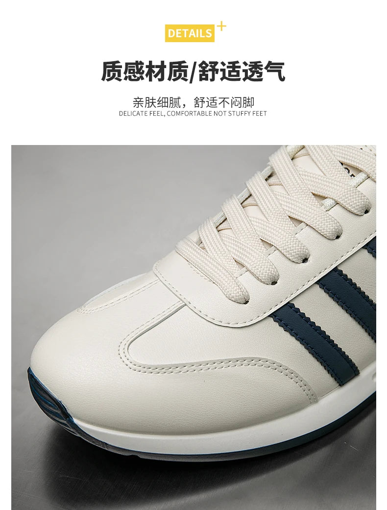 2025Summer Fashion Comfortable Classic New High-Quality Leather Agan Shoes Men's Sneakers Three Colors39-44