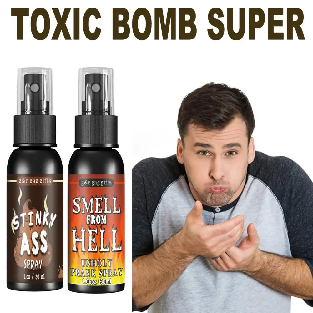30ml Poop Spray Liquid Fart Gag Prank Joke Spray for Halloween Funny Smelly Bombs Stink Smelly Hilarious Gags Spray Kids Toy