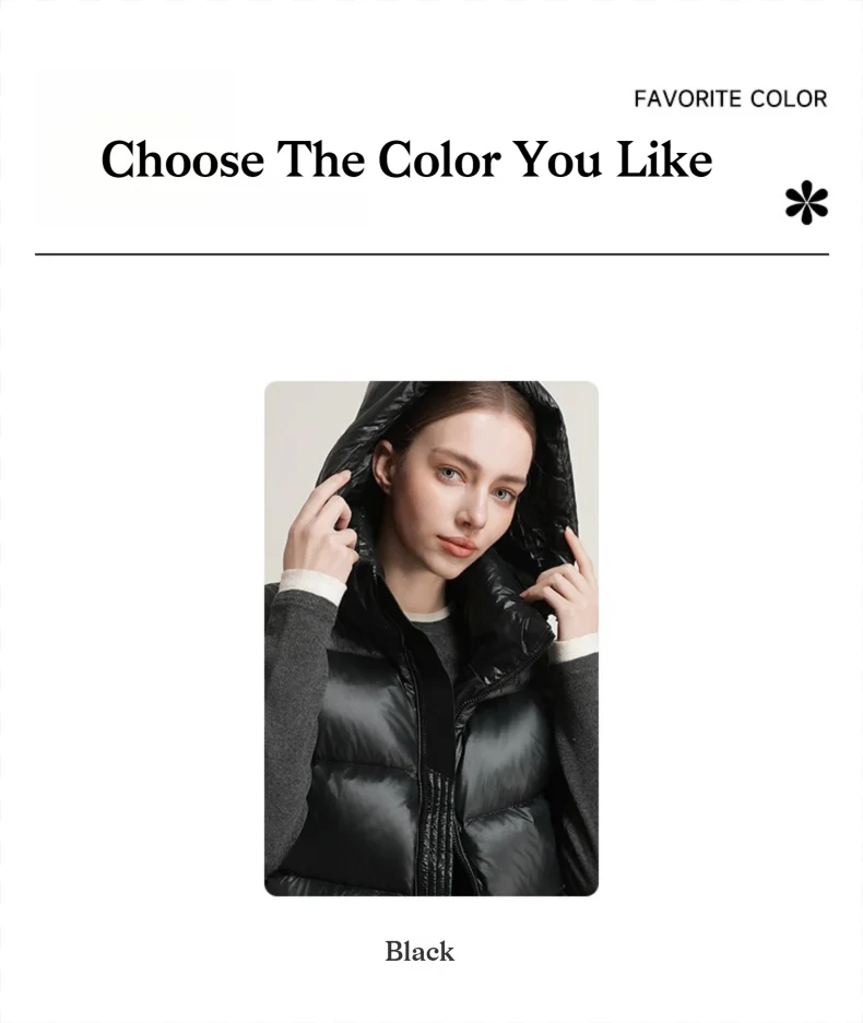 CLARKE QUEEN 2025 Duck Down Vest Jacket for Women Light Weight Padding Winter Outerwear Puffer Casual Warm Thickened Short Coat