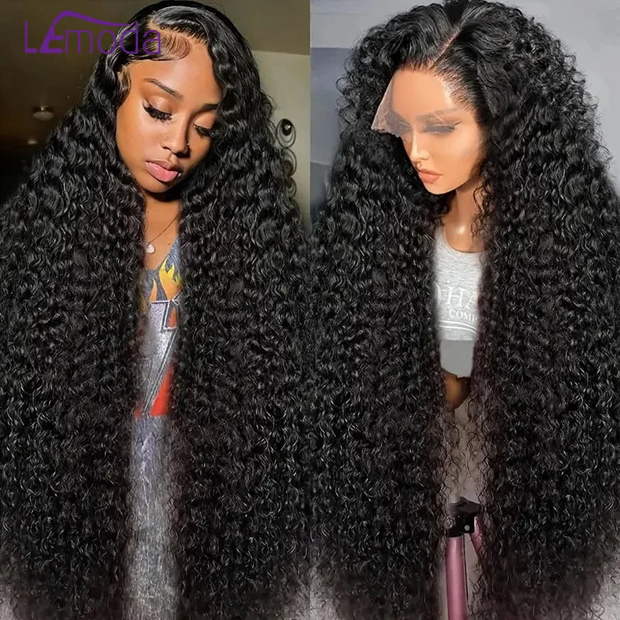 Lemoda Deep Wave Lace Front Wig Human Hair 13x6 Full Frontal Human Hair Wigs On Sale Brazilian Long Human Hair Wigs 100% 12A
