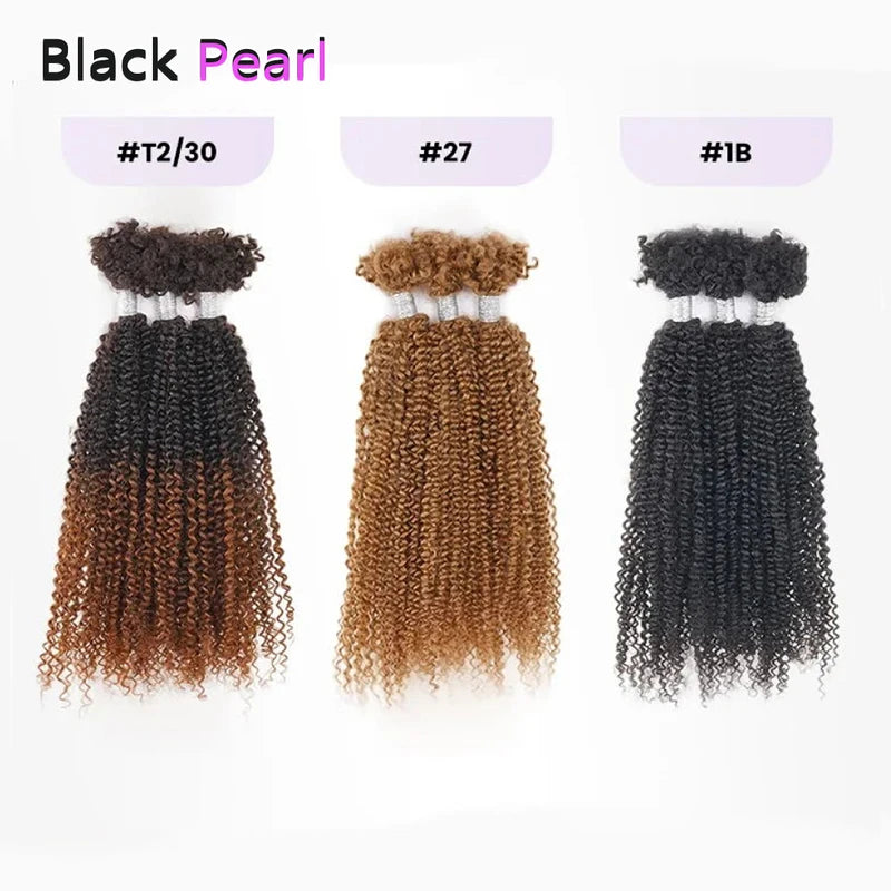 Peruvian Afro Kinky V Bulk Natural 1Pcs/100g Kinky Curly Hair for Twist Crochet Braiding Hair 100% Remy Human Bulk Hair